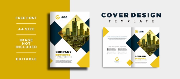 Company profile cover design template or brochure cover template design