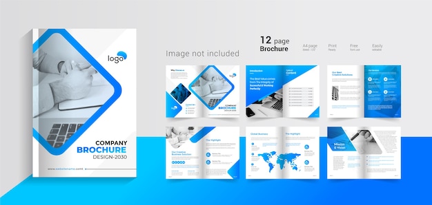 Company profile cover pages brochure
