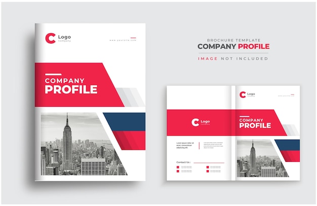 Vector company profile cover template design brochure cover layout design