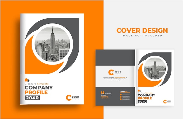 Vector company profile cover template layout design or brochure cover template design