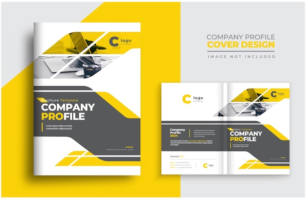 Vector company profile cover template layout design or brochure cover template design