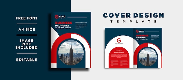 Company profile cover template layout design or brochure cover template design