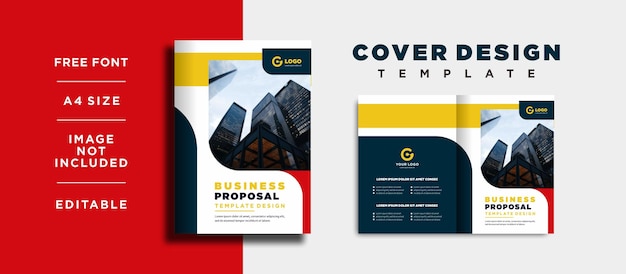 Company profile cover template layout design or brochure cover template design