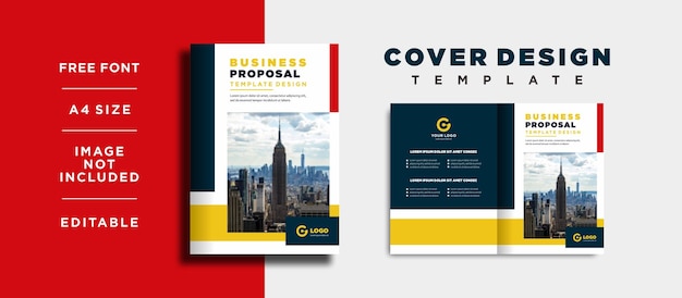 Company profile cover template layout design or brochure cover template design