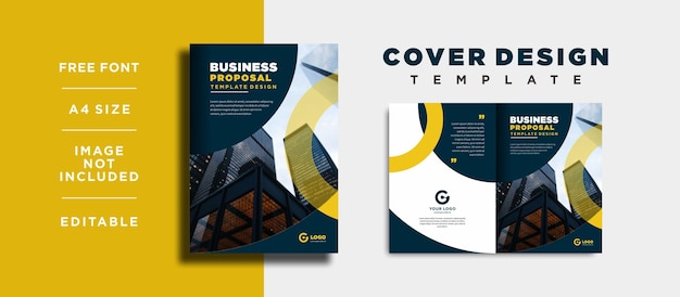 Company profile cover template layout design or brochure cover template design