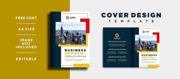 Company profile cover template layout design or brochure cover template design