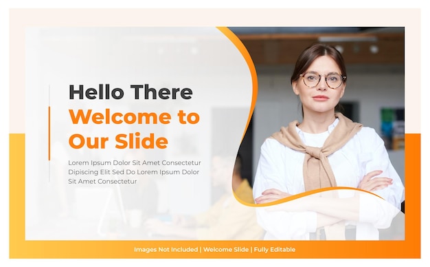 company profile front page design or horizontal cover page template