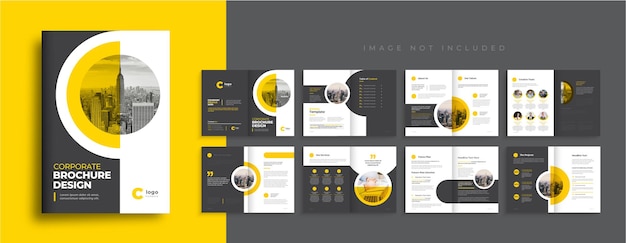 Profilo aziendale moderno modello di brochure aziendale layout design layout creativo del modello di brochure