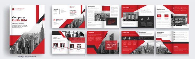 Company profile multipurpose presentation business brochure pages annual report template
