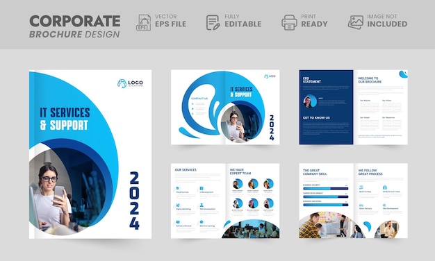 Company profile template corporate brochure layout design business brochure template design