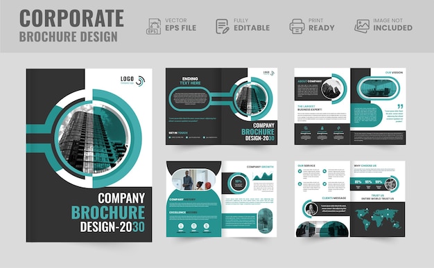 Company profile template corporate brochure layout design business brochure template design