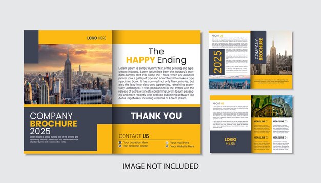 Company profile template corporate brochure layout design business brochure