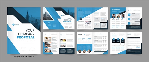 Vector company proposal design and 12pages proposal design