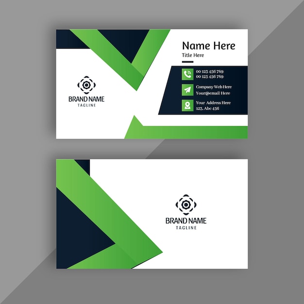 Company stationery modern minimal creative unique stylish business visiting card design vector