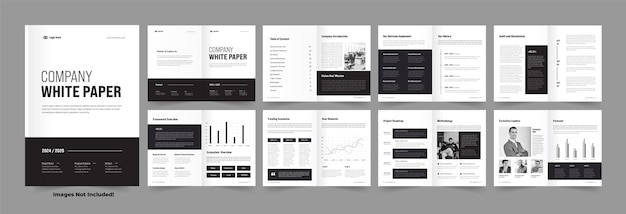 Vector company whitepaper design template