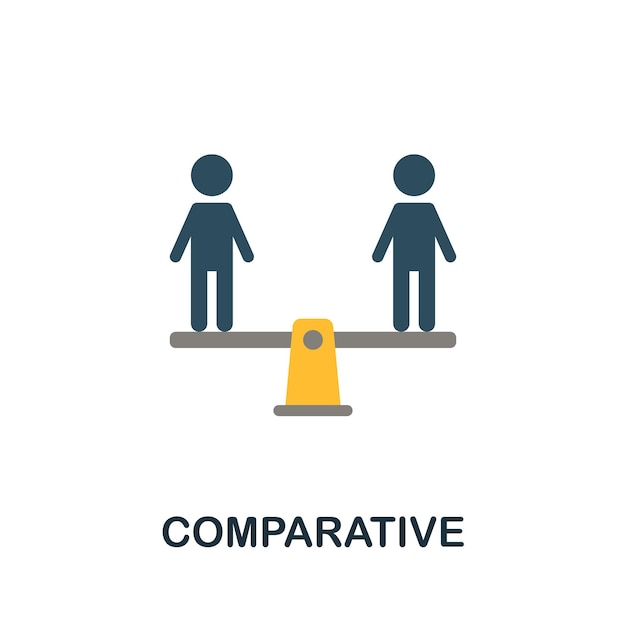 Comparative icon Flat sign element from data analytics collection Creative Comparative icon for web design templates infographics and more