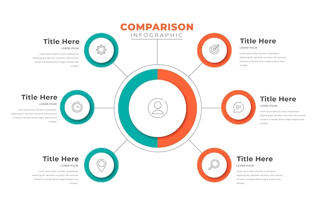 Grafico comparativo infografica