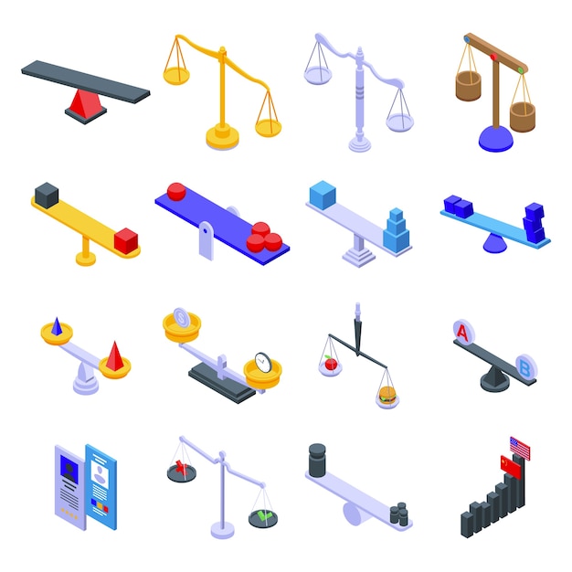 Vector comparison icons set.