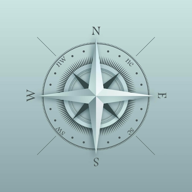 Vector compass 3d symbol wallpaper