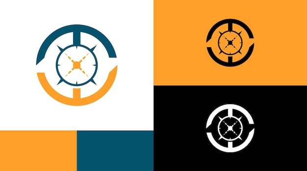 Compass Accurate Target Logo Design Concept