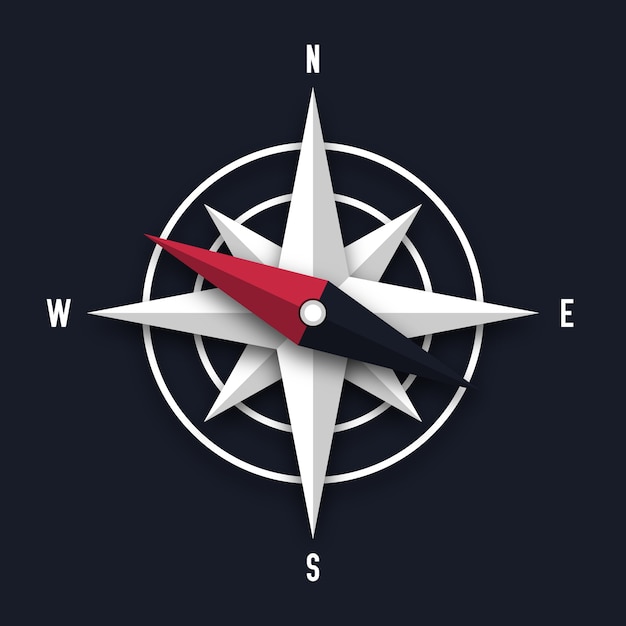 Vector compass arrow illustration