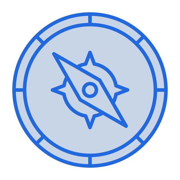 Compass Blue Tone Illustration