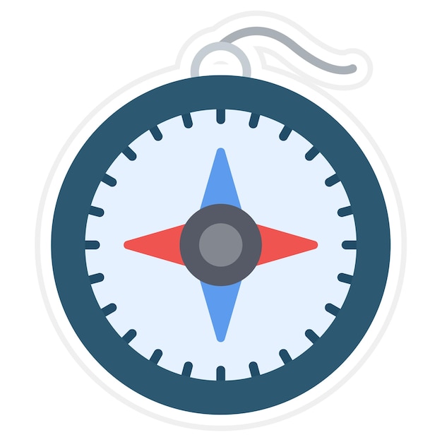 Compass Flat Illustration