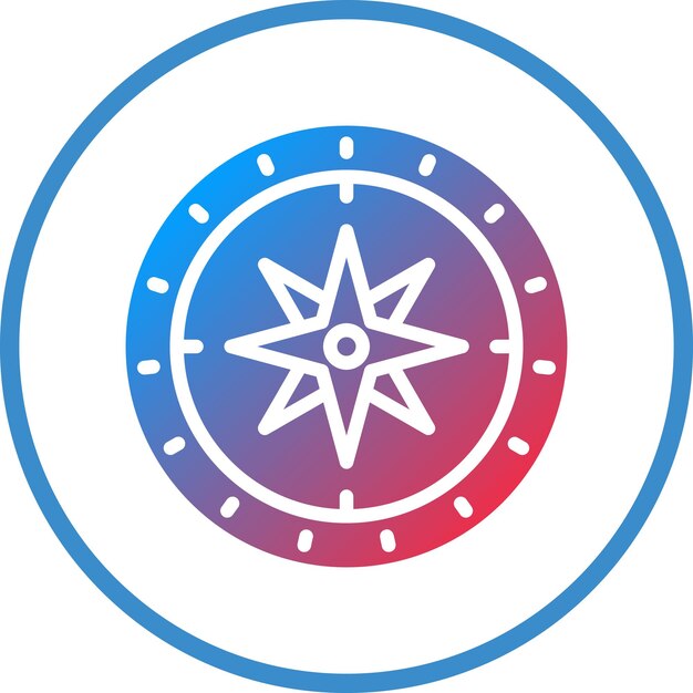 Vector compass icon style