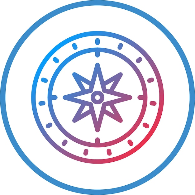 Vector compass icon style