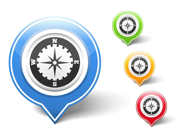 Compass icon vector eps10 illustration