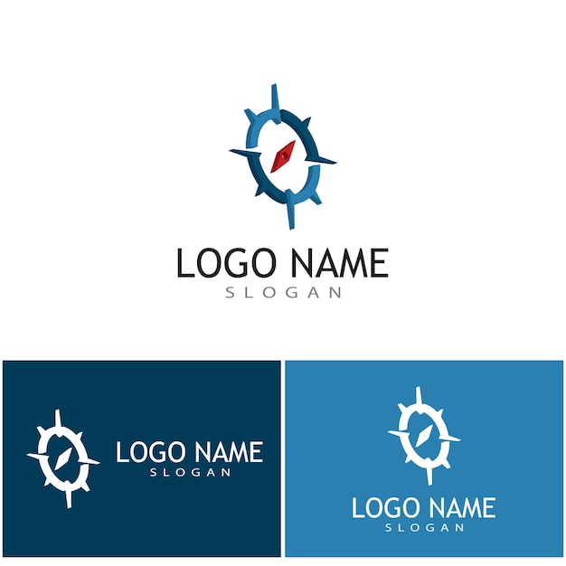 Значок компаса Векторная иллюстрация дизайн логотипа шаблон