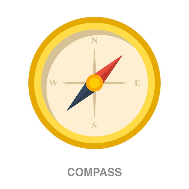 Compass illustration on transparent background