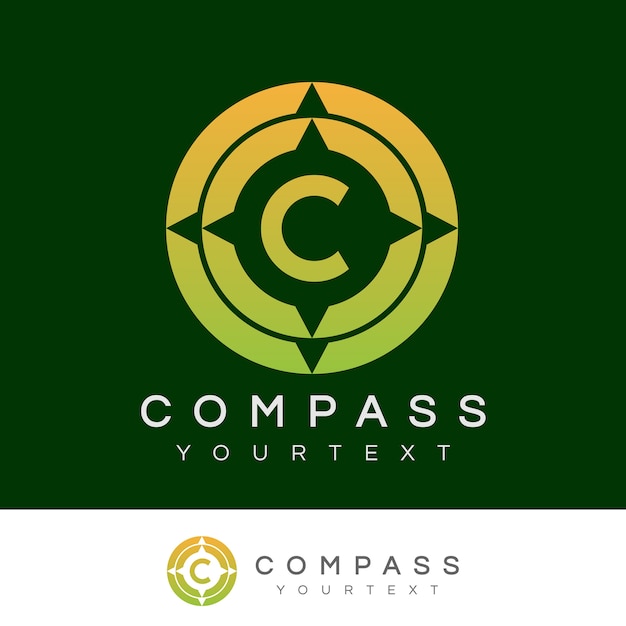 compass initial Letter C Logo design