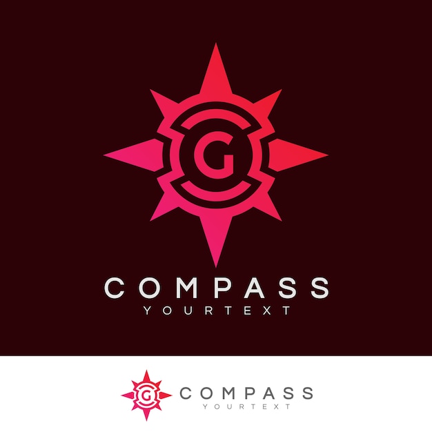 compass initial Letter G Logo design