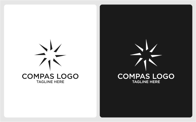 Compass logo design abstract modern 2