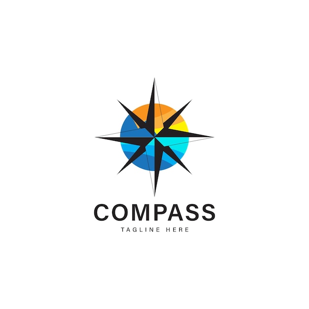 Compass Logo design icon vector illustration