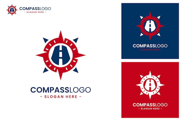 Compass logo design template. Concept of gps map, adventure, tourism, travel, exploration, etc.