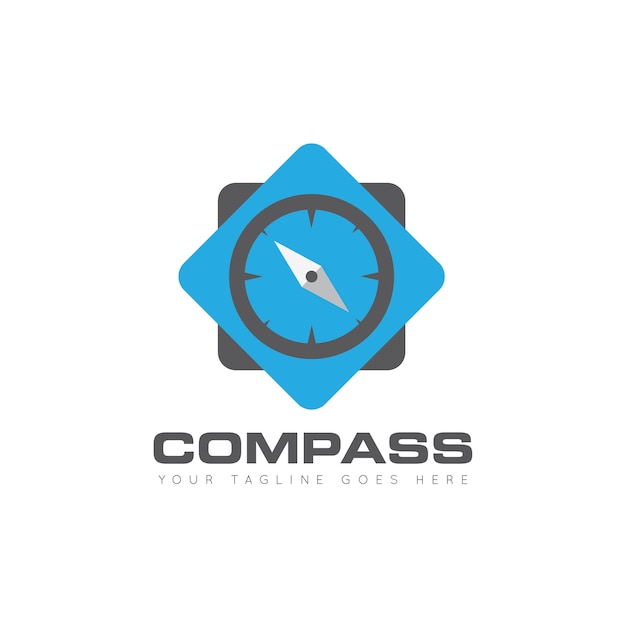 Шаблон дизайна логотипа Compass Unique