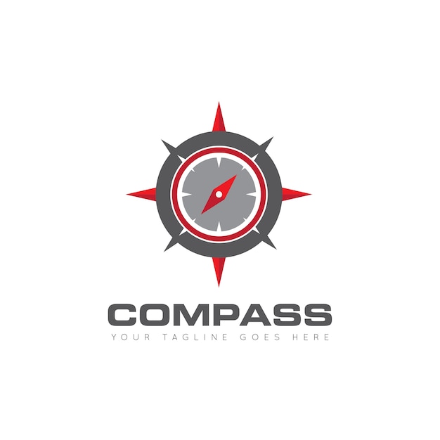 Шаблон дизайна логотипа Compass Unique