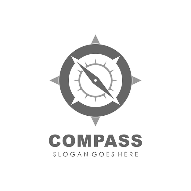Vector compass logo design template
