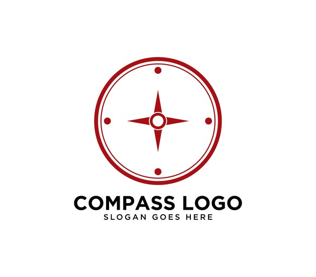 Vector compass logo design template