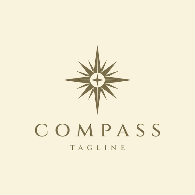 Compass logo design vector illustration