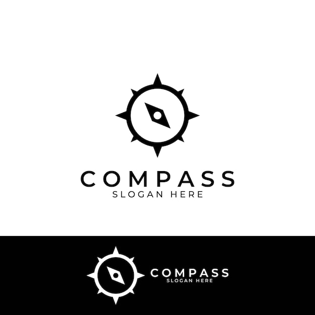 Вектор Направление логотипа компаса или пандом шаблон векторной иллюстрации логотипа компаса