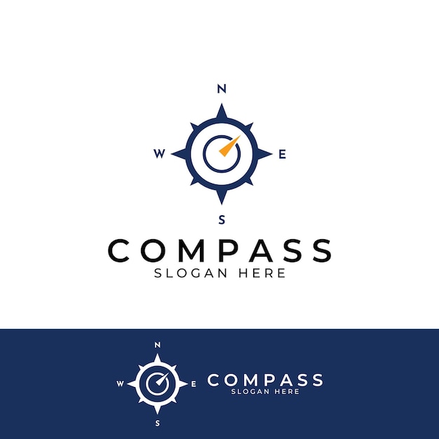 Направление логотипа компаса или пандом шаблон векторной иллюстрации логотипа компаса