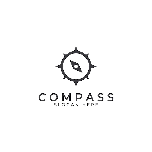 Vector compass logo directional guide or pandom compass logo icon vector illustration template