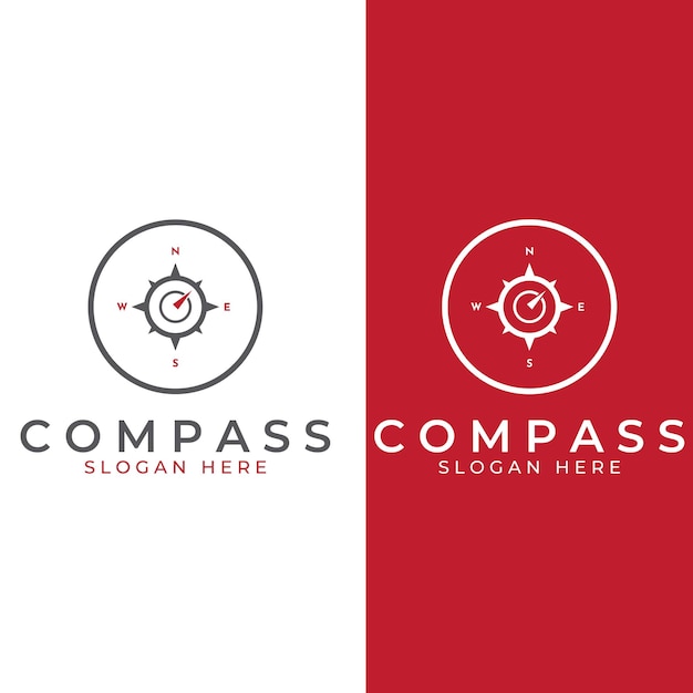 Vector compass logo directional guide or pandom compass logo icon vector illustration template