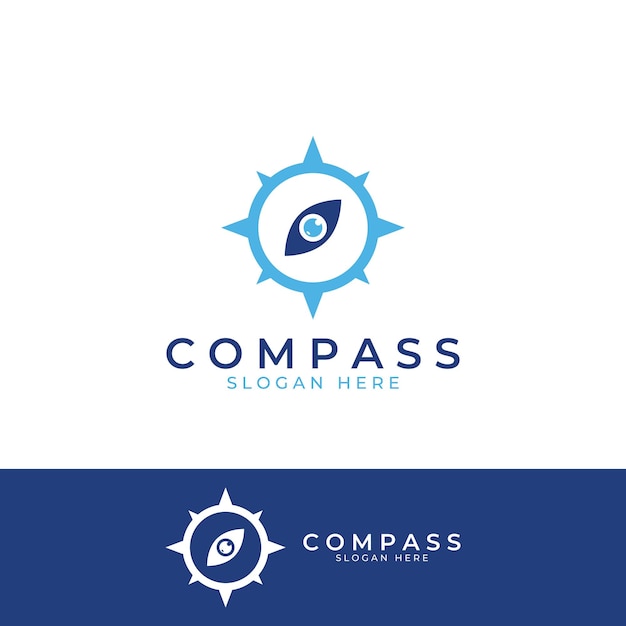 Compass logo directional guide or pandom compass logo icon vector illustration template