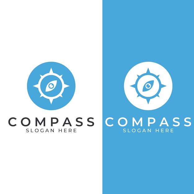 Compass logo directional guide or pandom Compass logo icon vector illustration template