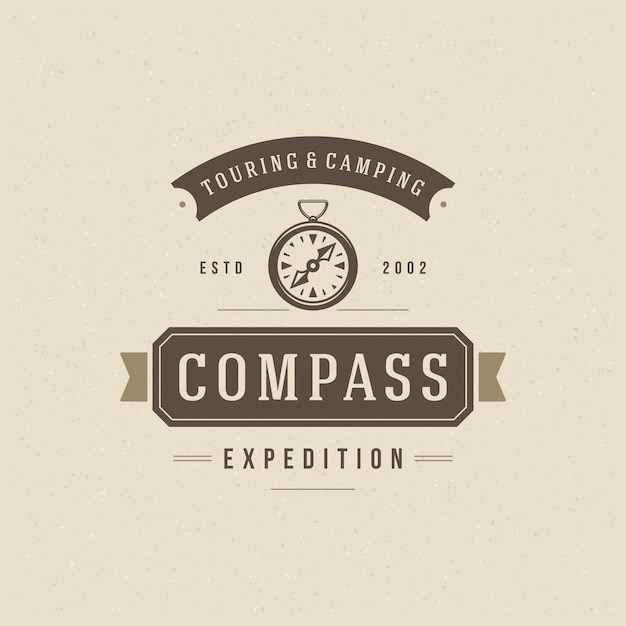 Compass logo emblem vector illustration