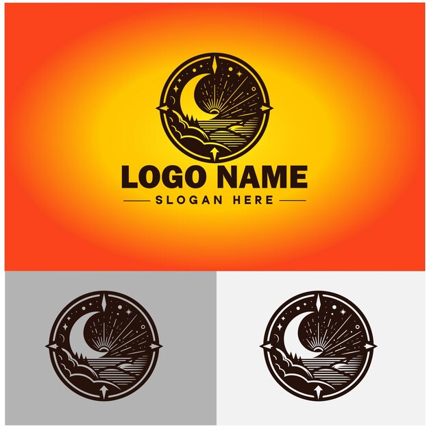 Вектор Икона логотипа компаса векторная художественная графика для бизнеса бренд приложения икона направление шаблон логотипа компас